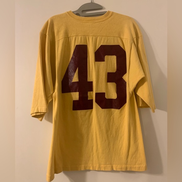 Rare Vintage 70’s Champion Central Michigan CMU Football Tee-Shirt Size M Yellow - Picture 2 of 8
